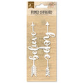 Primed Chipboard Hope & Believe 5.75 X 5.5Cm 2Pc
