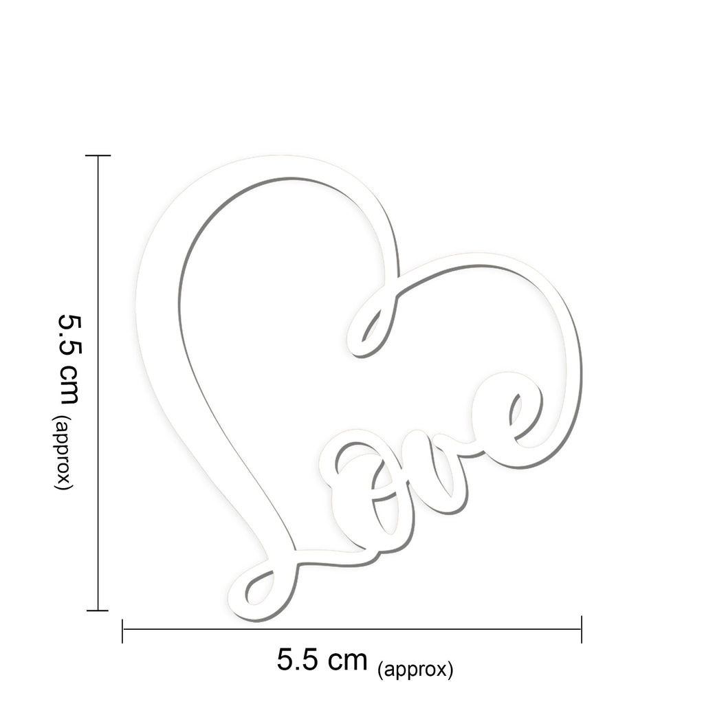 Primed Chipboard Sweet Love 5.5 X 5.5Cm 1Pc