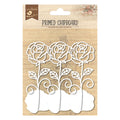 Primed Chipboard Charming Rose 4.25 X 11Cm 3Pc