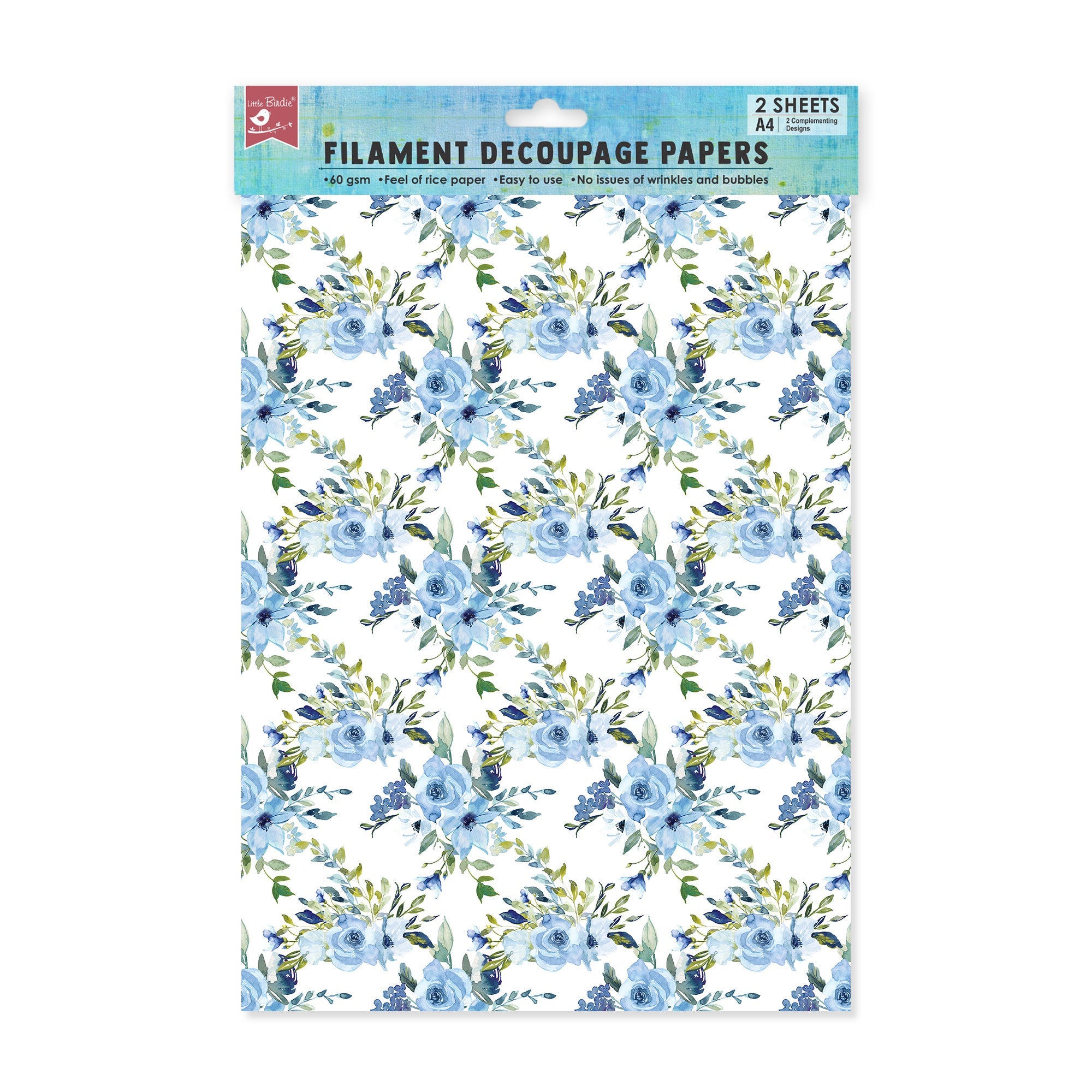 Filament Decoupage Paper Floral Fusion A4 2Sheet
