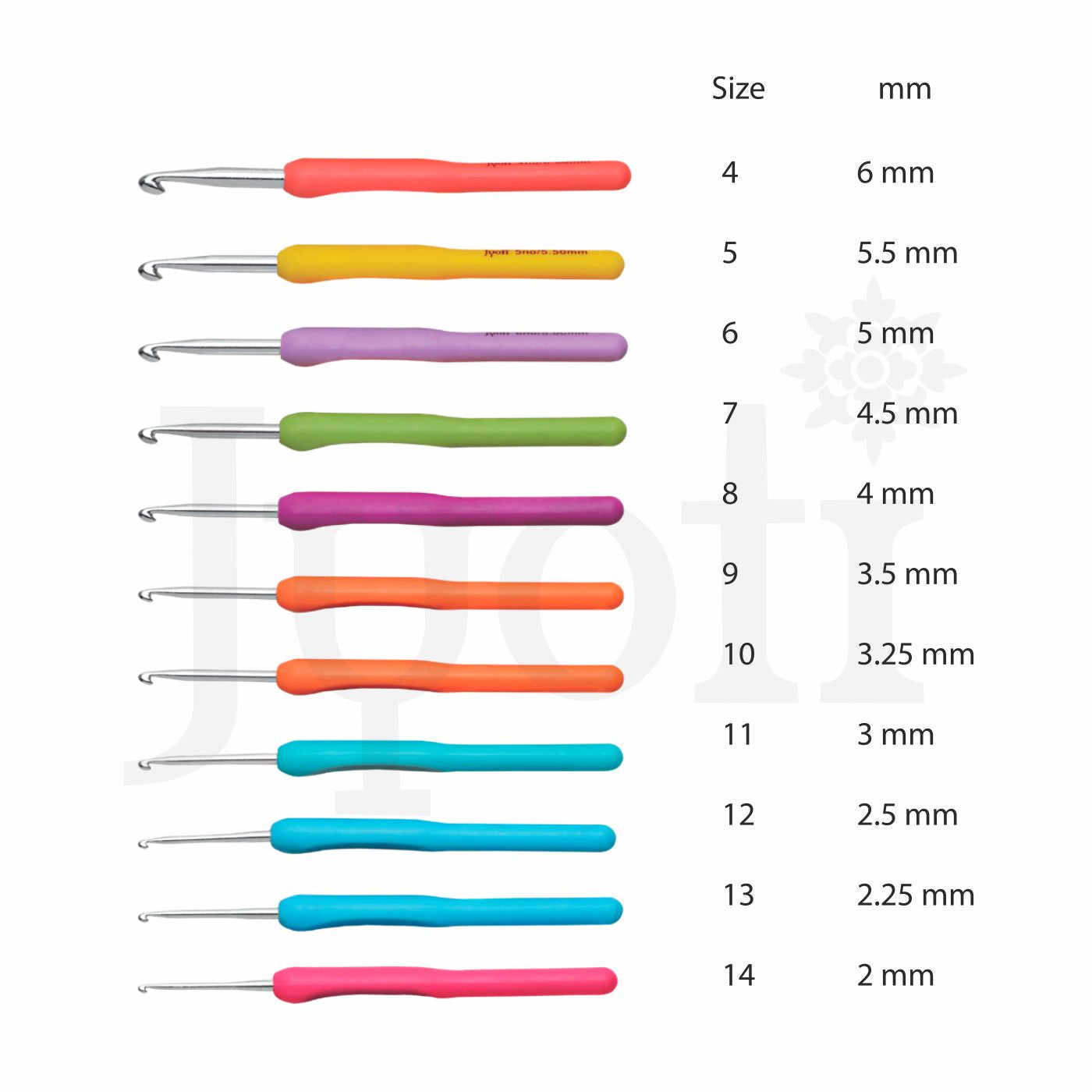 Crochet Hook Plastic Handle 3mm Size-11 1pc