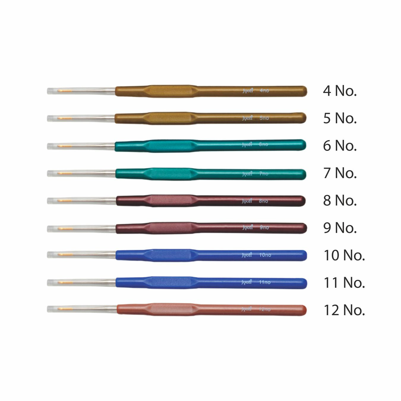 Crochet Hooks Plastic Handle(Gold Point) For Thread No.4 1Pc Pbhc Jy