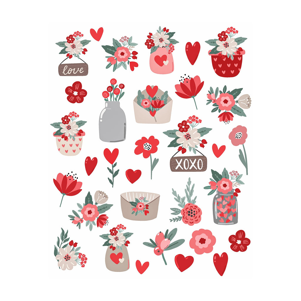Deco Transfer Sheet Blooming Love 7.5 X 10inch 1pc