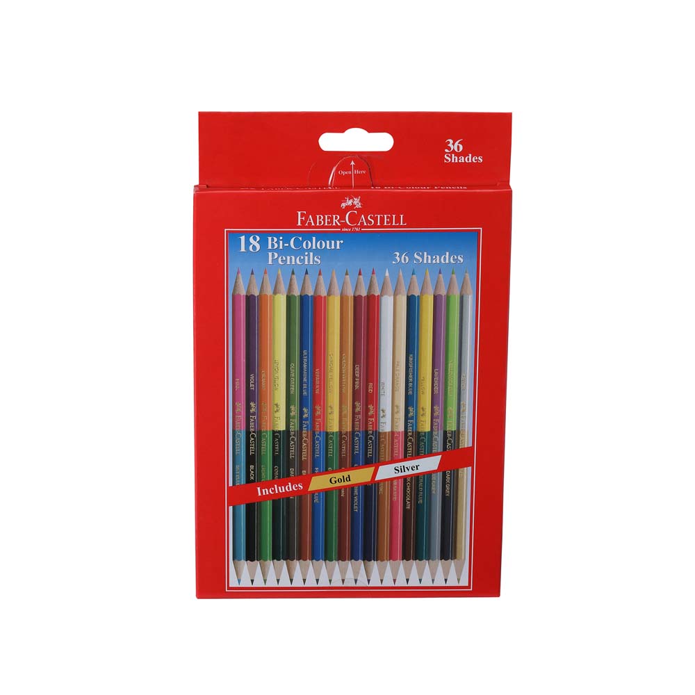 Bi-Colour Pencils Asst 118118 36Shades Box Faber Castell