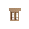 Build A Home 2 Door Window 6 Panel W44.7 X H49 mm 2pc