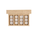 Build A Home 4 Door Window 6 Panel W85.4 X H49 mm 2pc