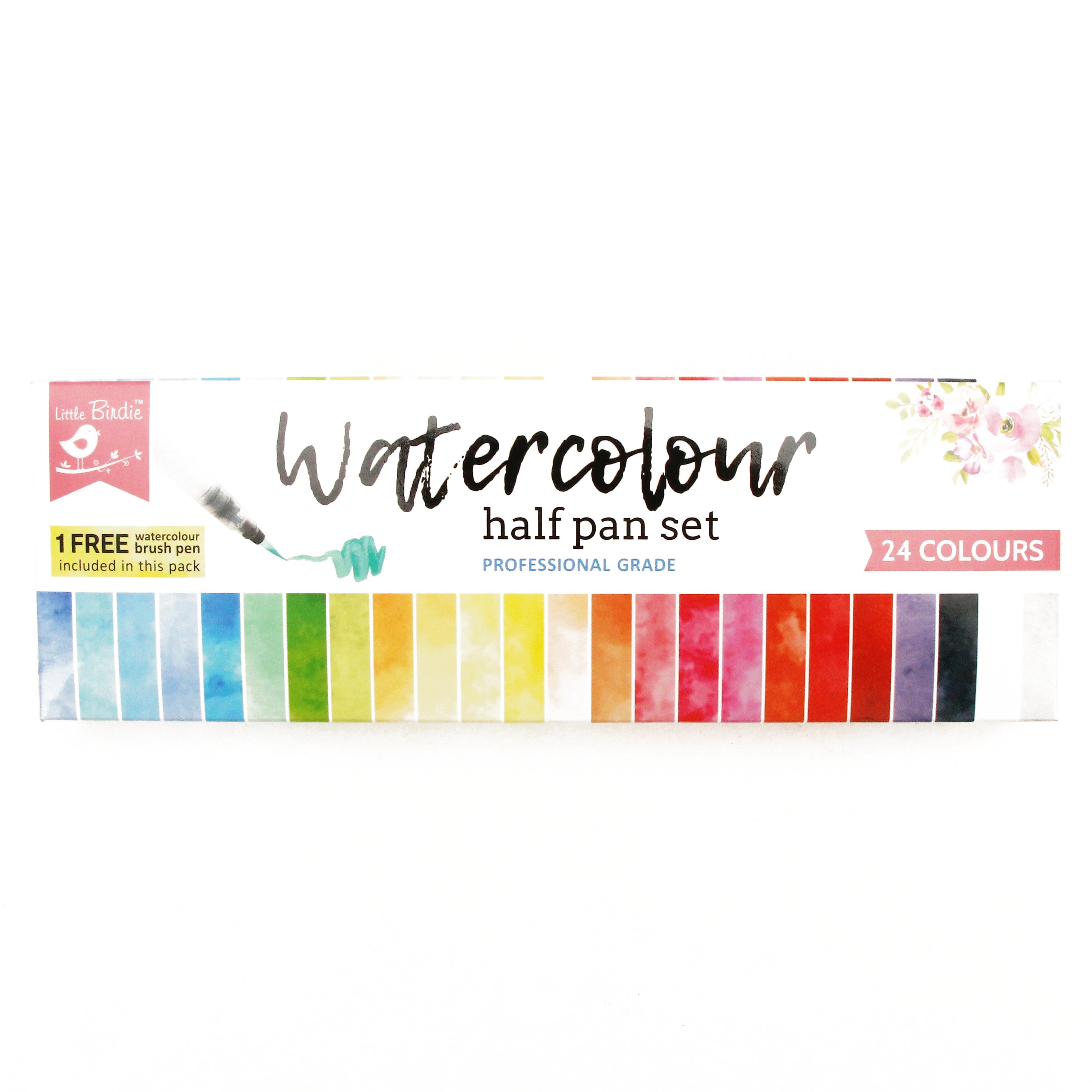 Little Birdie Watercolour Half Pan Set- 24 Colours