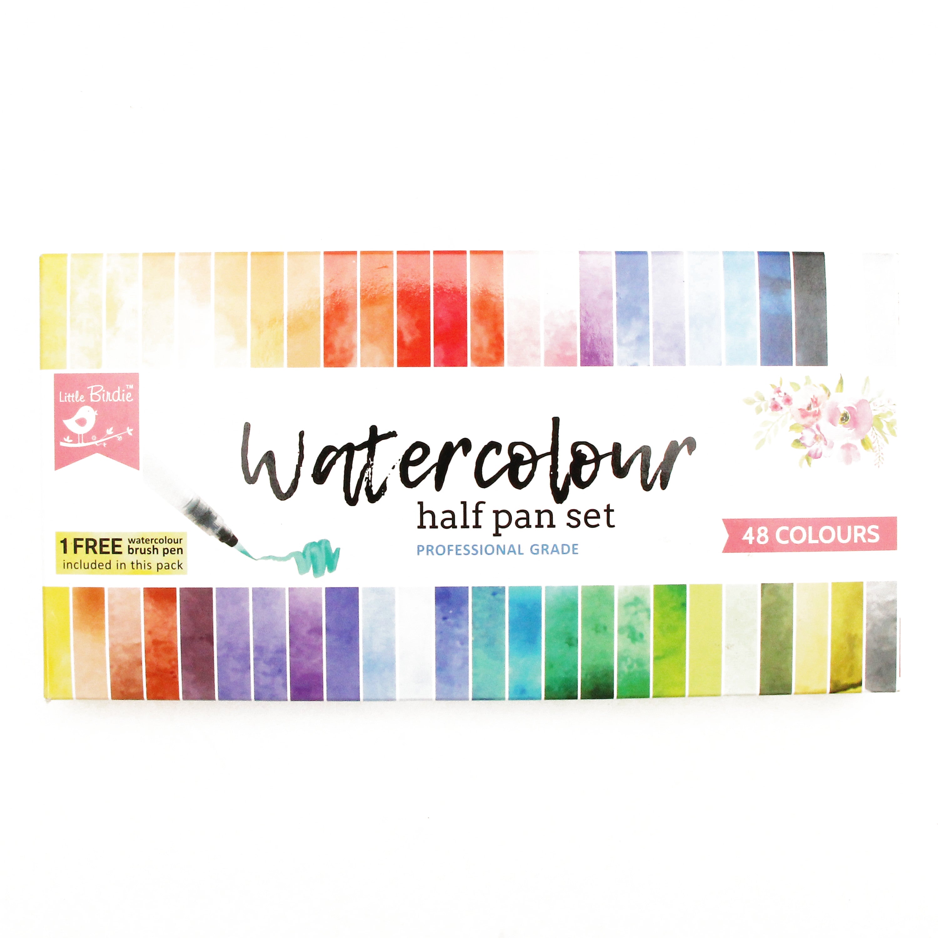 Little Birdie Watercolour Half Pan Set- 48 Colours