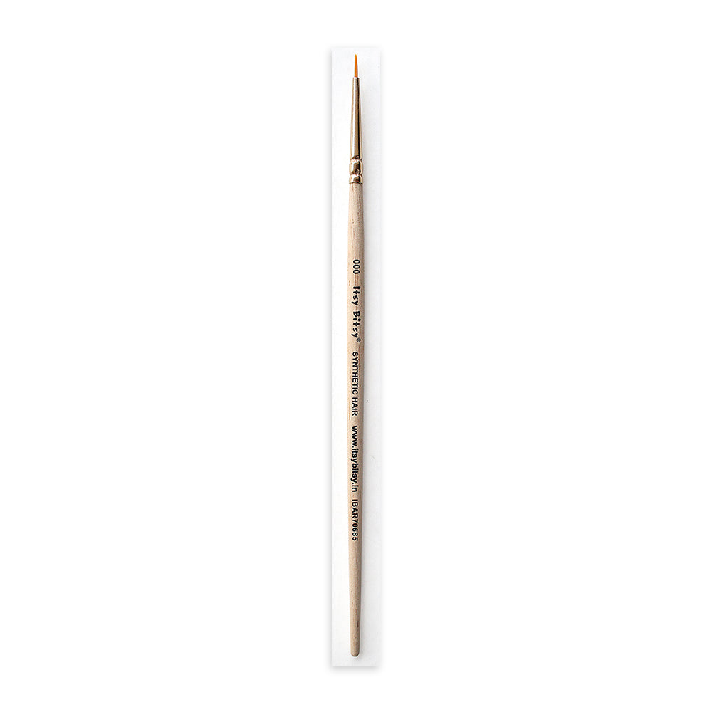 Synthetic Hair Round Brush Size-000 Gold
