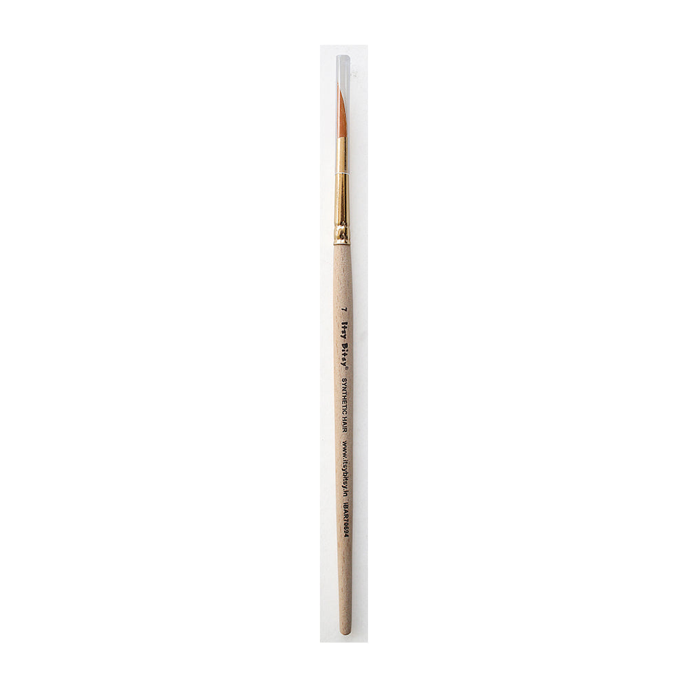 Synthetic Hair Round Brush Size-7 Gold