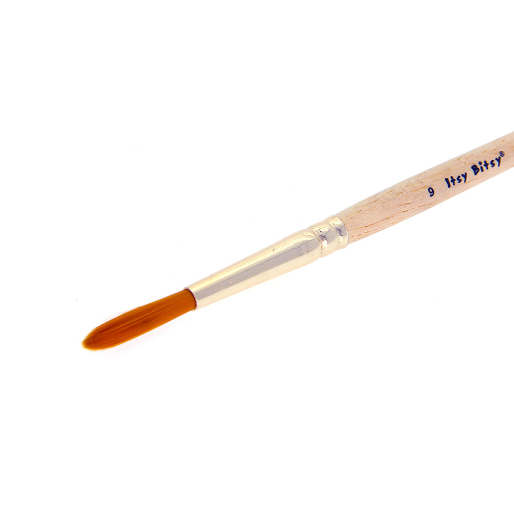 Synthetic Hair Round Brush Size-9 Gold