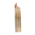 Synthetic Hair Round Brush Size 0-2-4-6-8-10-12 Gold 7Pcs