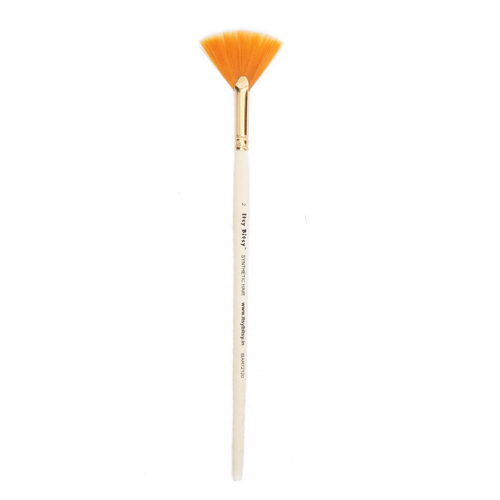 Synthetic Hair Fan Brush Size -2 Golds