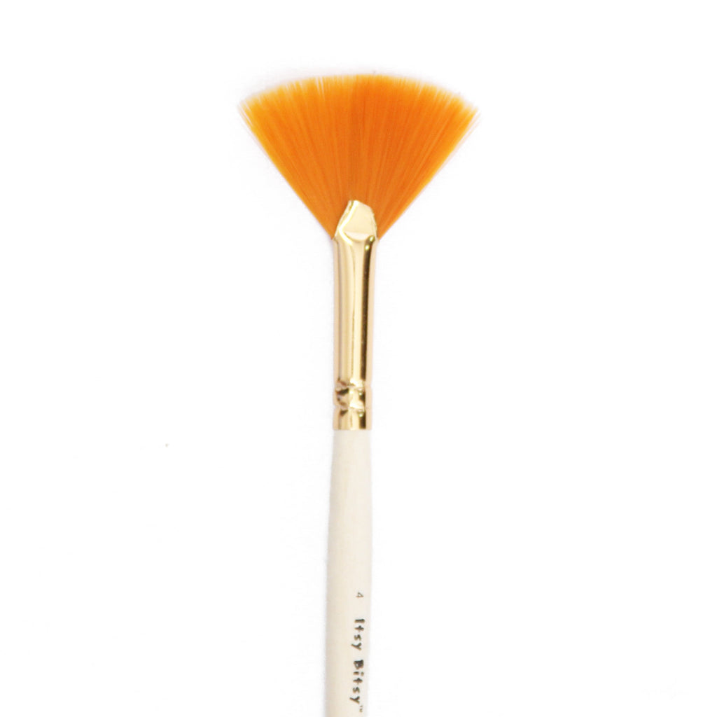 Synthetic Hair Fan Brush Size -4 Golds