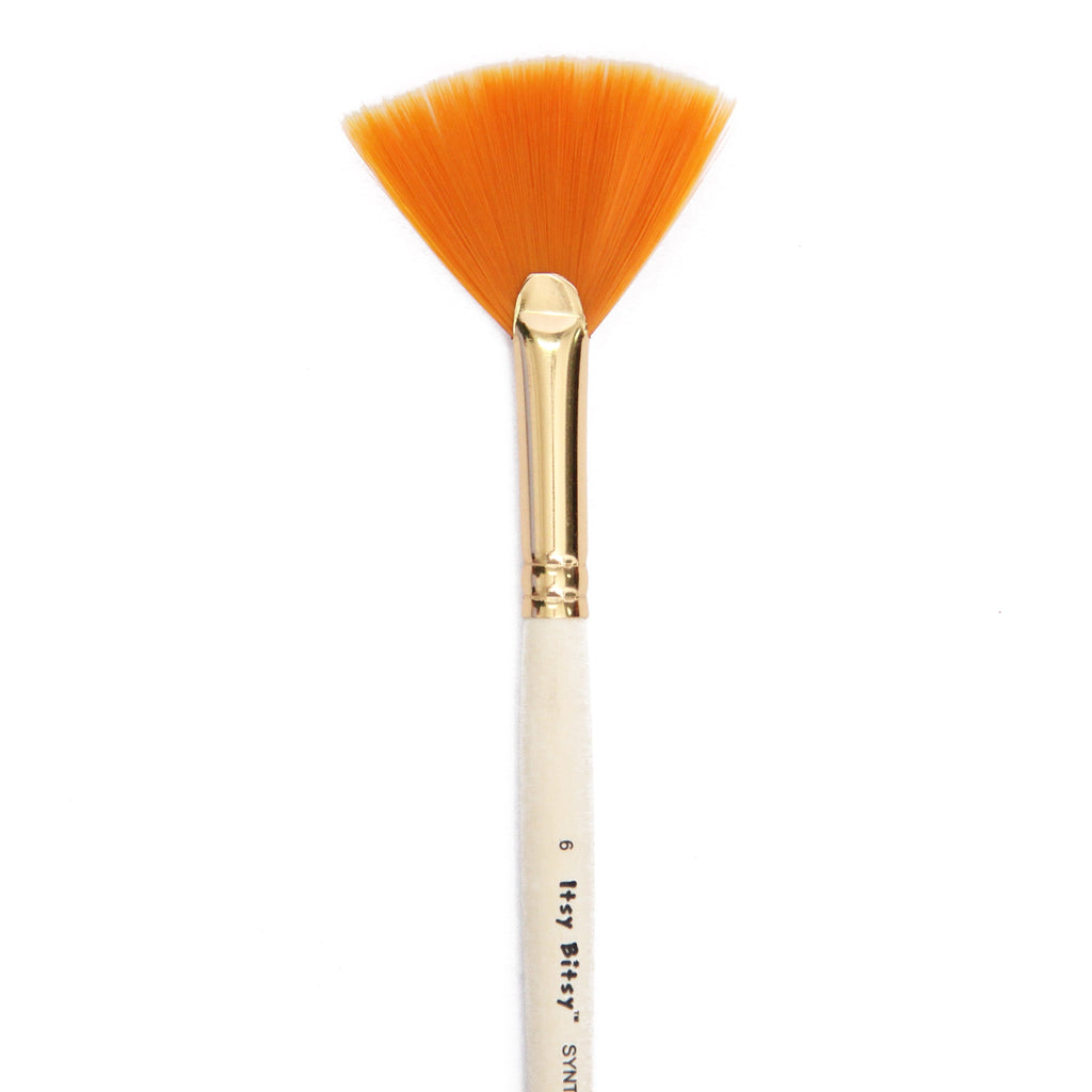 Synthetic Hair Fan Brush Size -6 Golds