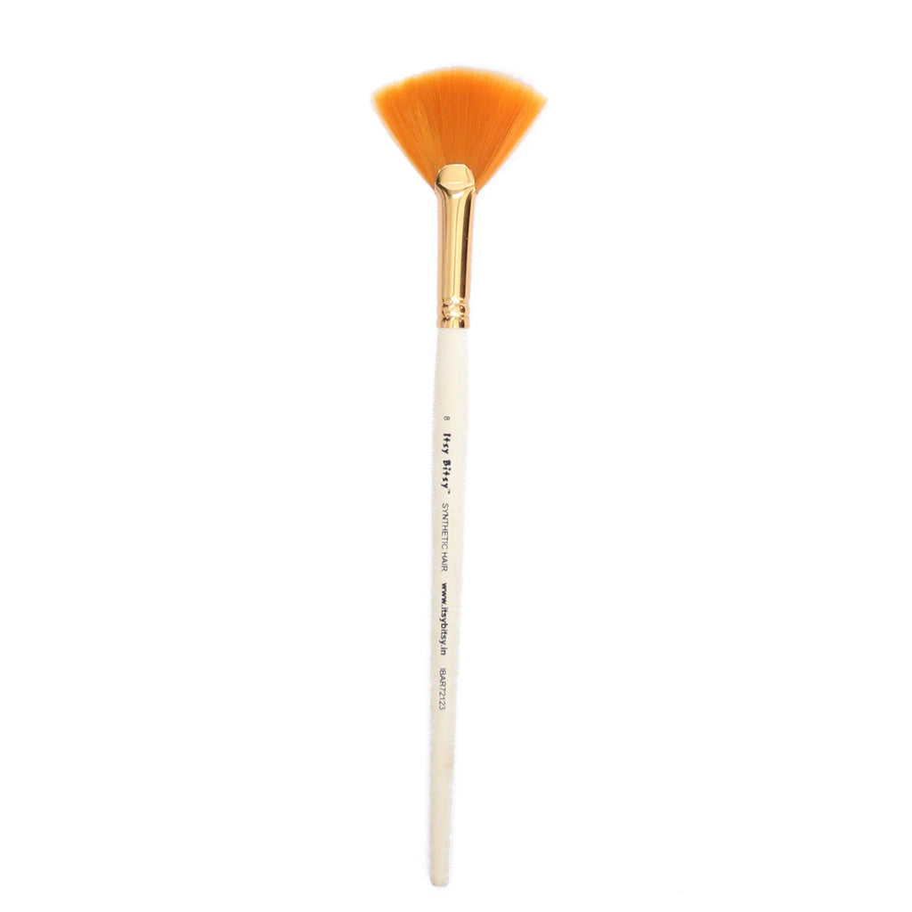 Synthetic Hair Fan Brush Size -8 Golds