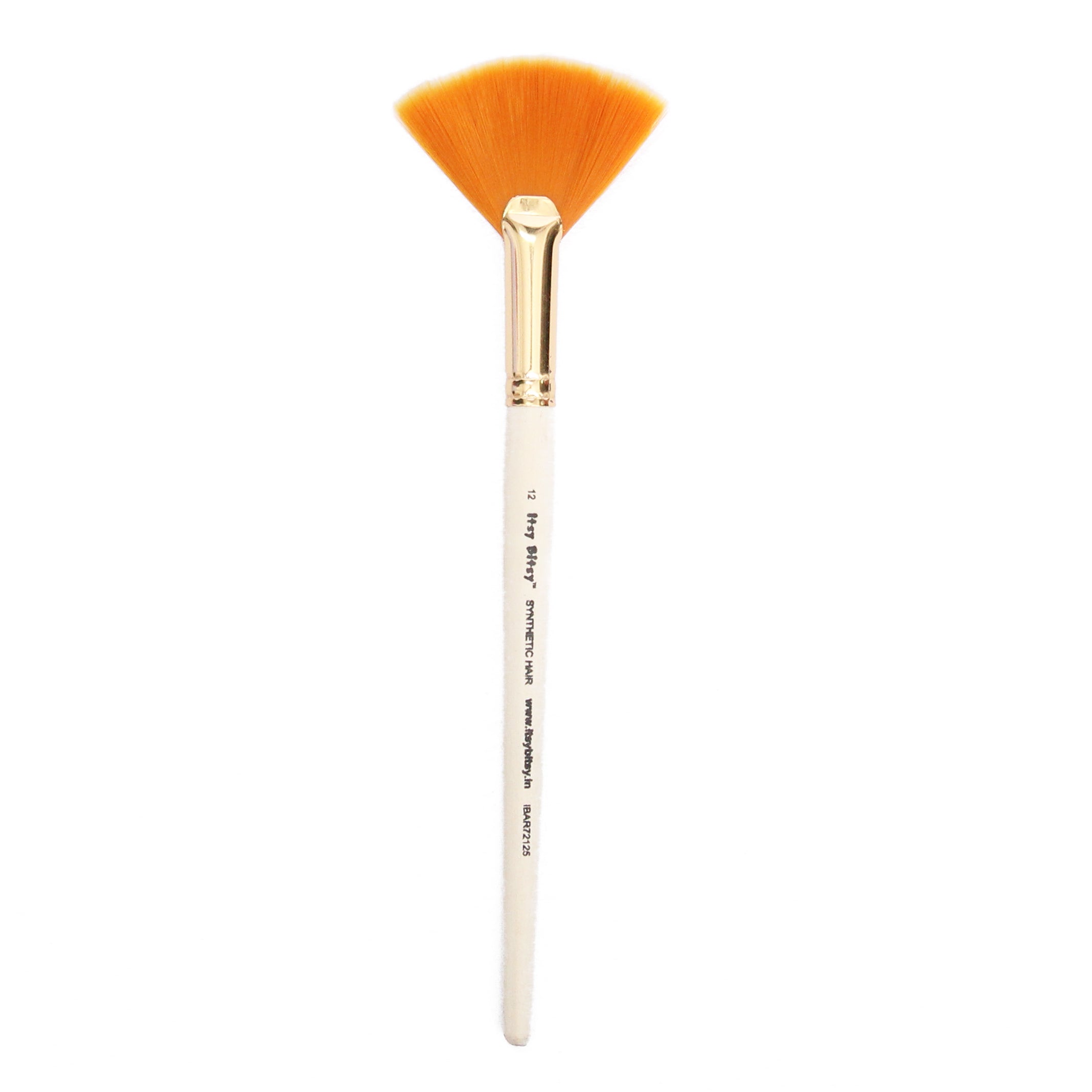 Synthetic Hair Fan Brush Size -12 Golds