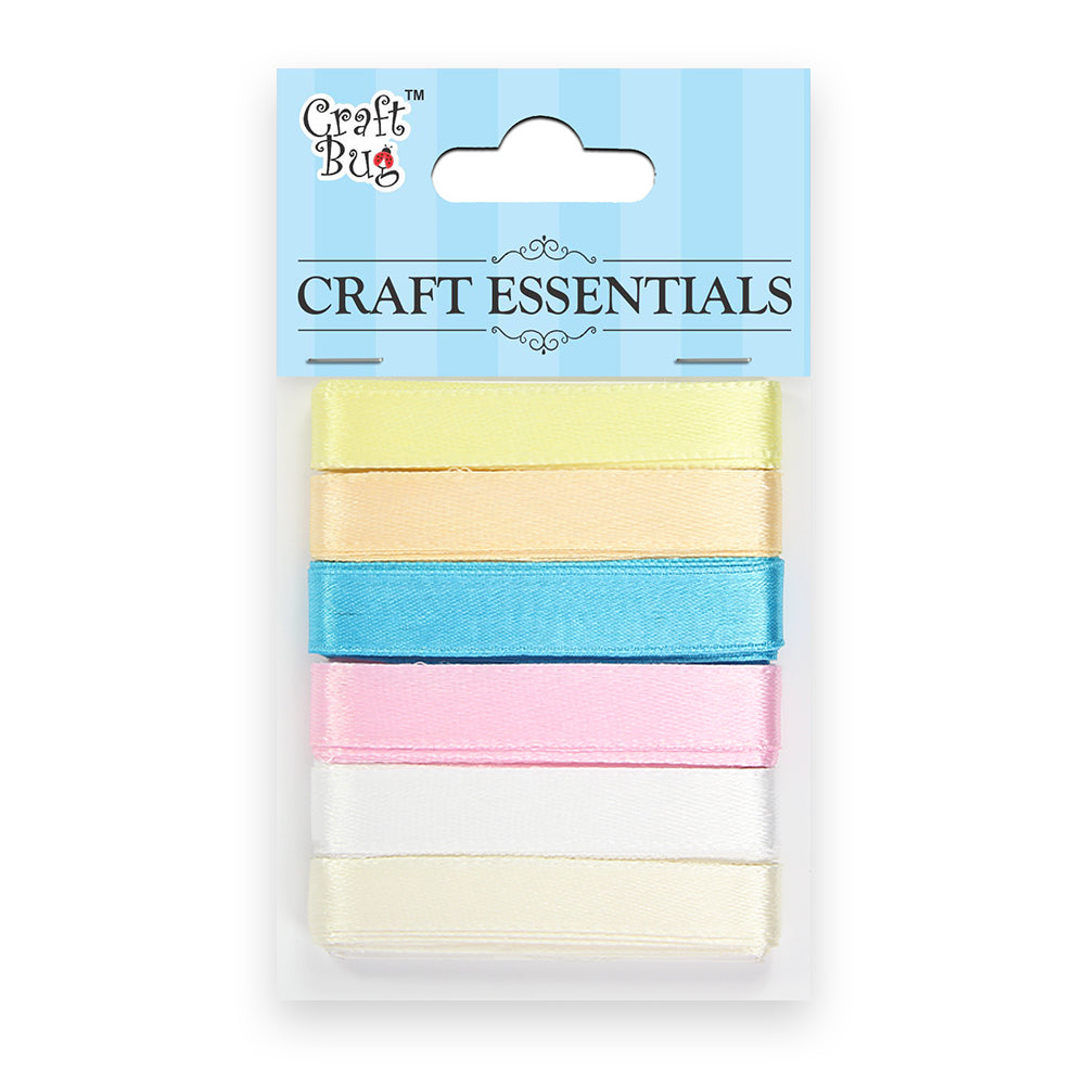 Satin Ribbons 1/2inch Pastel 12mtr