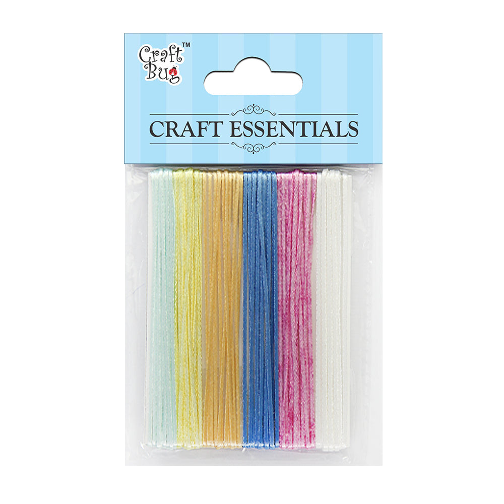 Satin Ribbons - 1.5mm Width -Pastel 12meter