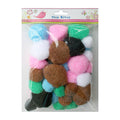 Jumbo Pompom Asst 30pcs
