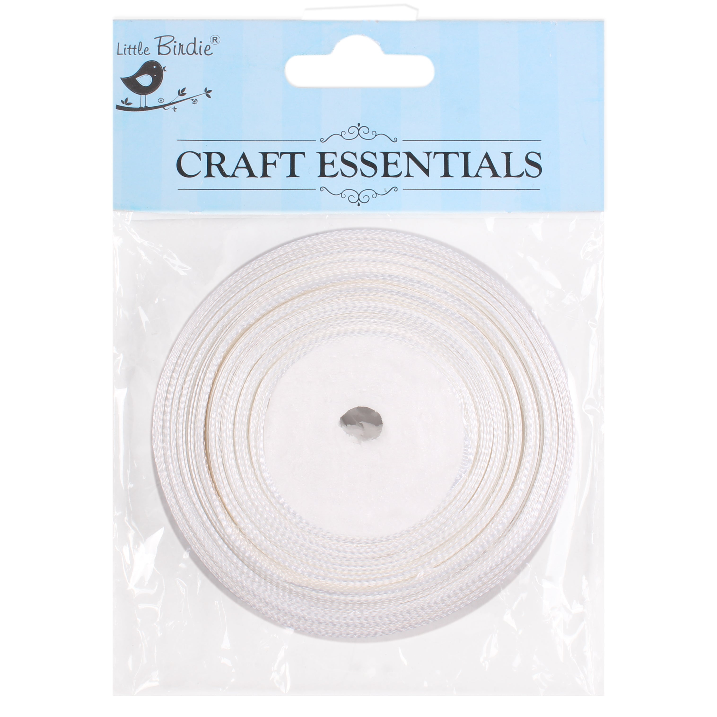 Satin Ribbons - 25mm Width -White - 15mtr