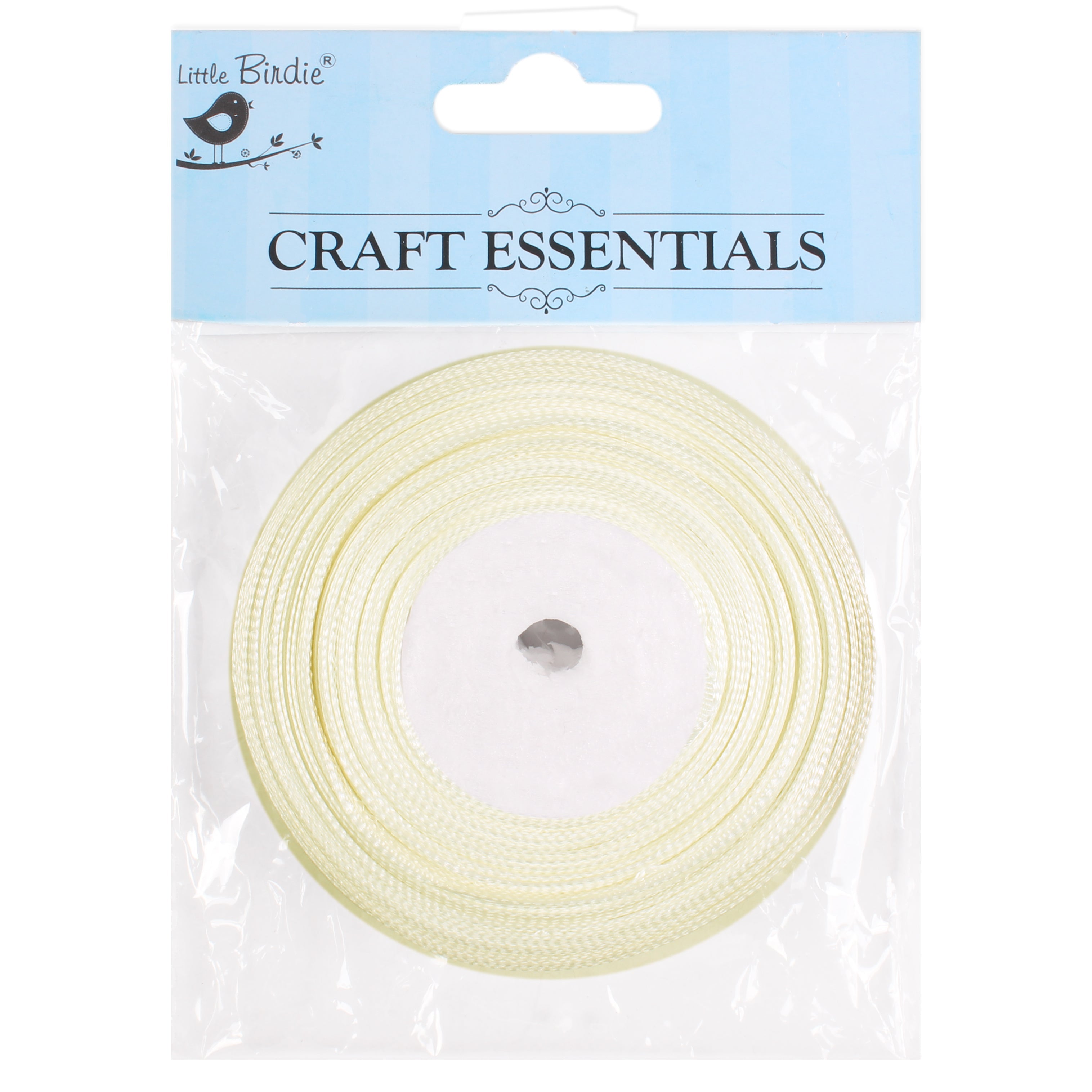 Satin Ribbons - 25mm Width - Cream - 15mtr