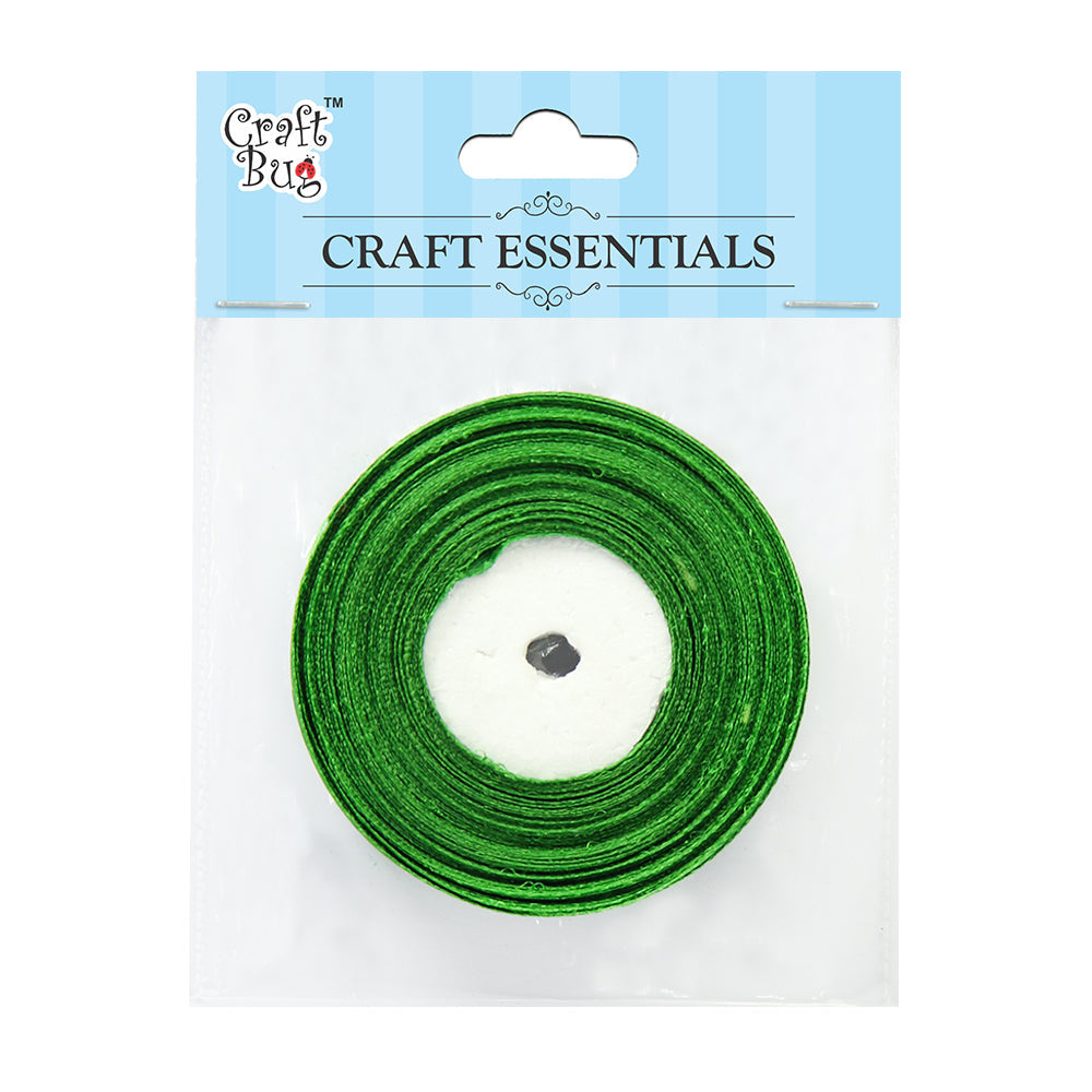 Satin Ribbons - 25mm Width - Green - 15mtr