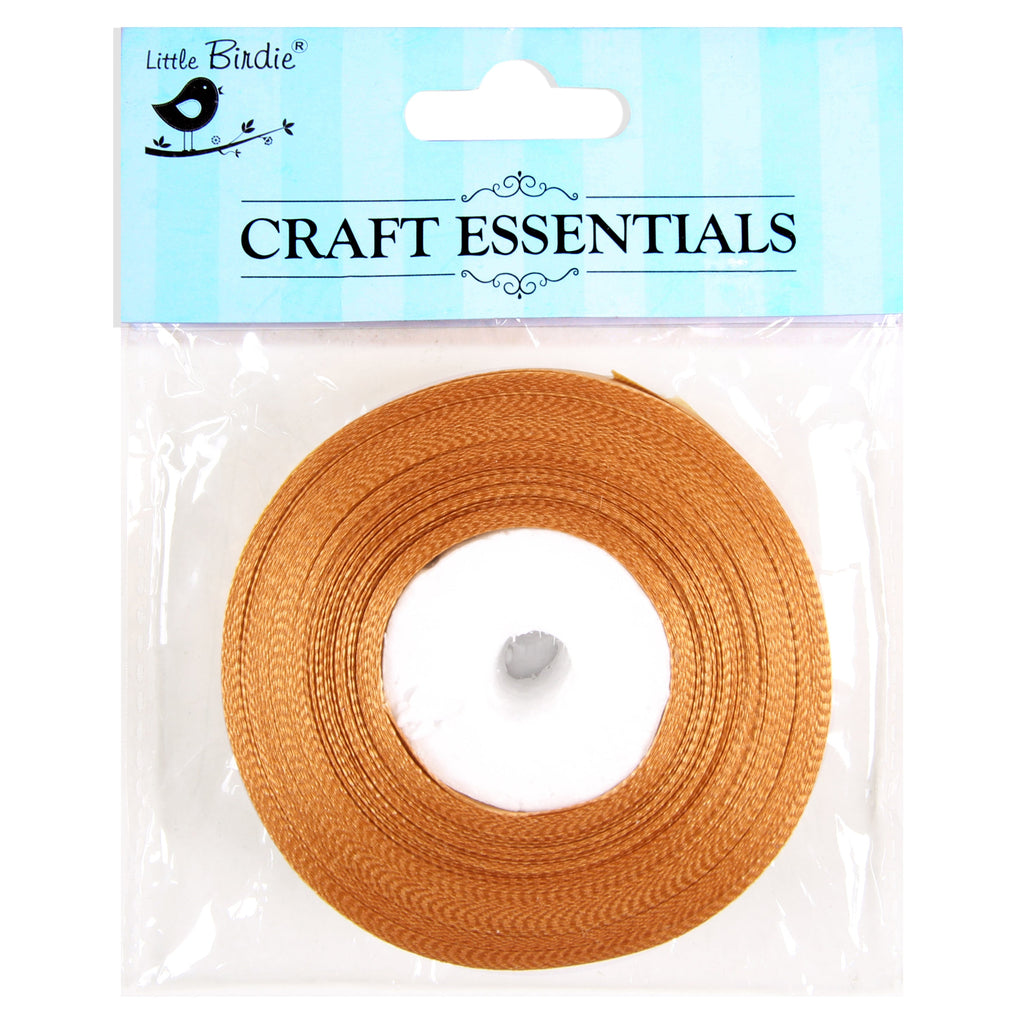 Satin Ribbon - 25mm Width - Brown -15 meter