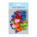 Pompom Asst Size Bright 50pcs