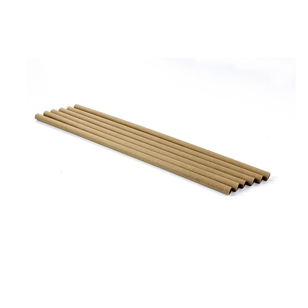 Craft Brown Paper - Cylinder, 12L X 9.5mm Dia , 6Pc