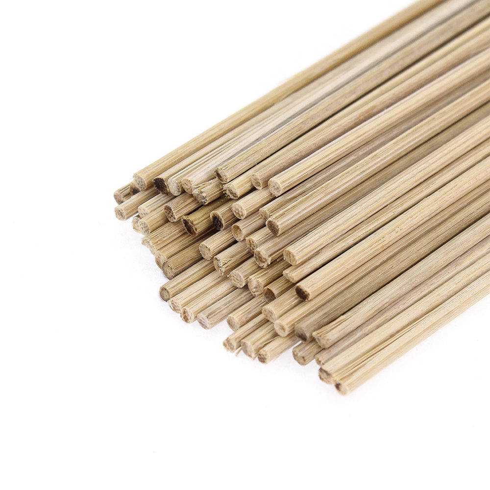 Itsy Bitsy Round Bamboo Sticks - Natural, 3mm, 12 - 50gm