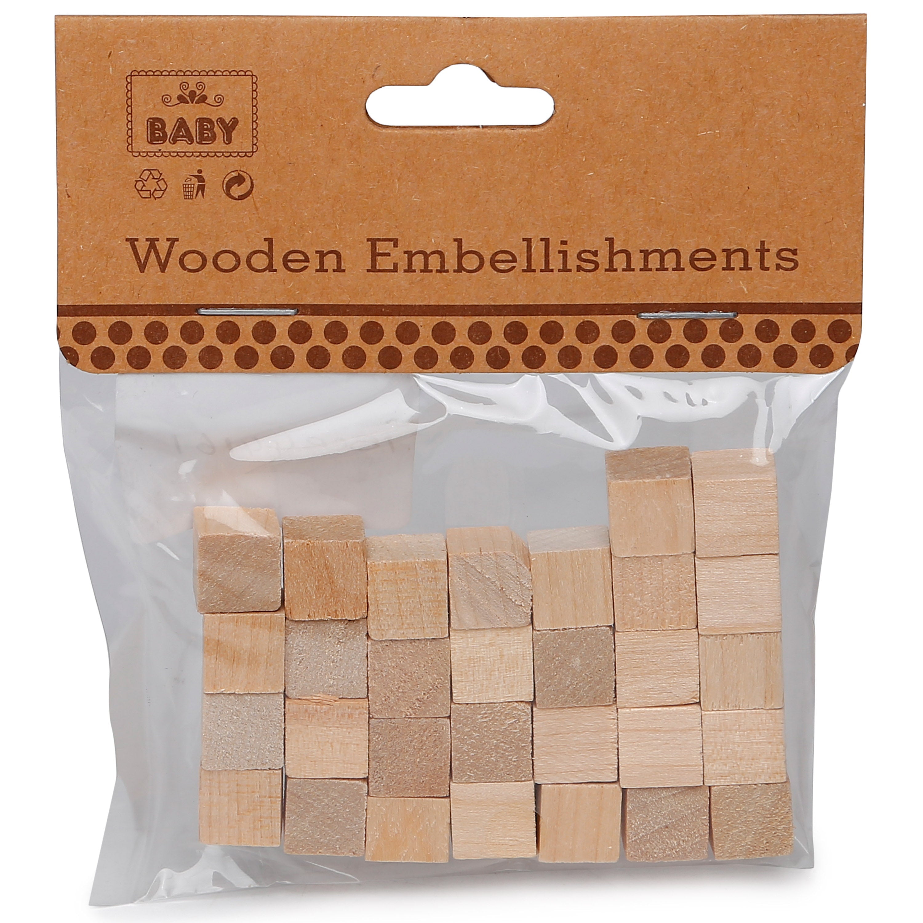 Wooden Blocks - 1cm X 1cm, 30Pc