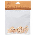 Wooden Pegs - Natural, 2.5cm, 20Pc