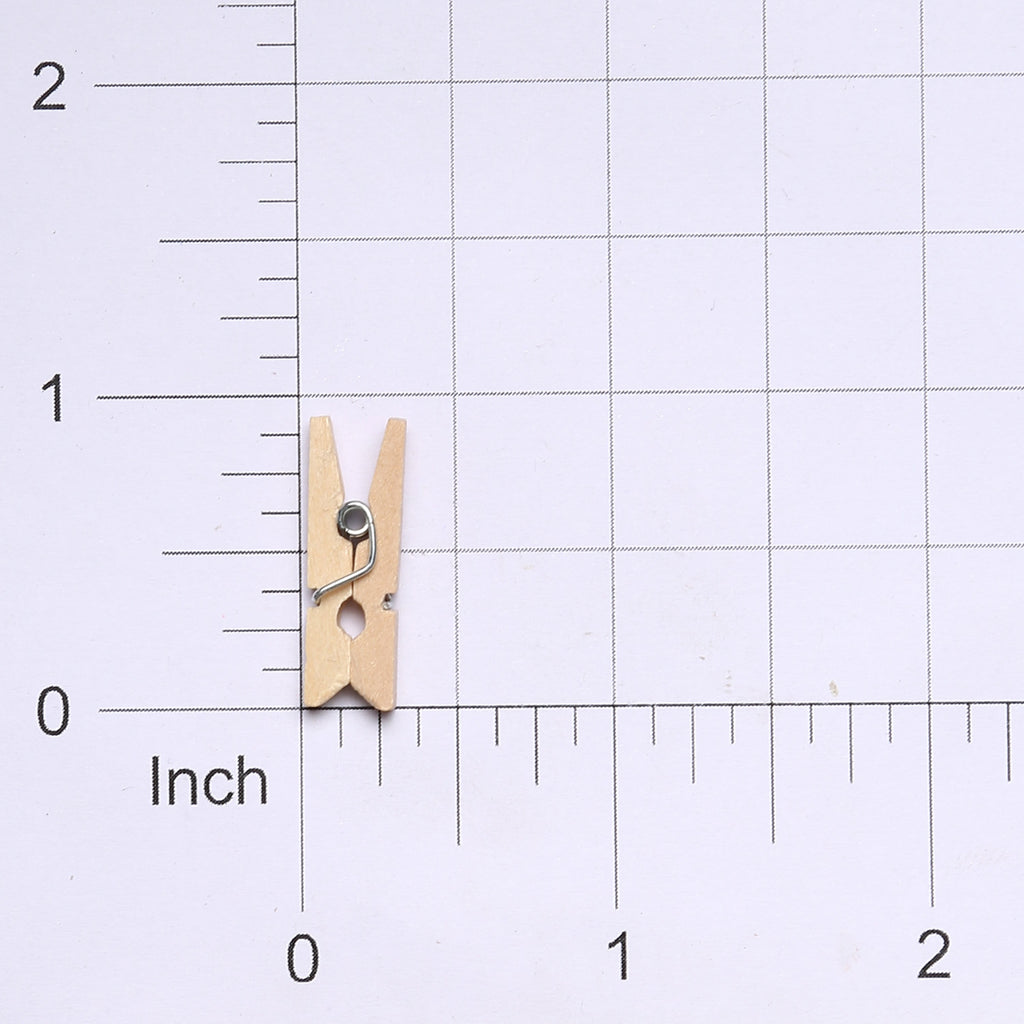Wooden Pegs - Natural, 2.5cm, 20Pc