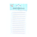 Self-adhesive Half Pearl - White, 8mm, 120Pc