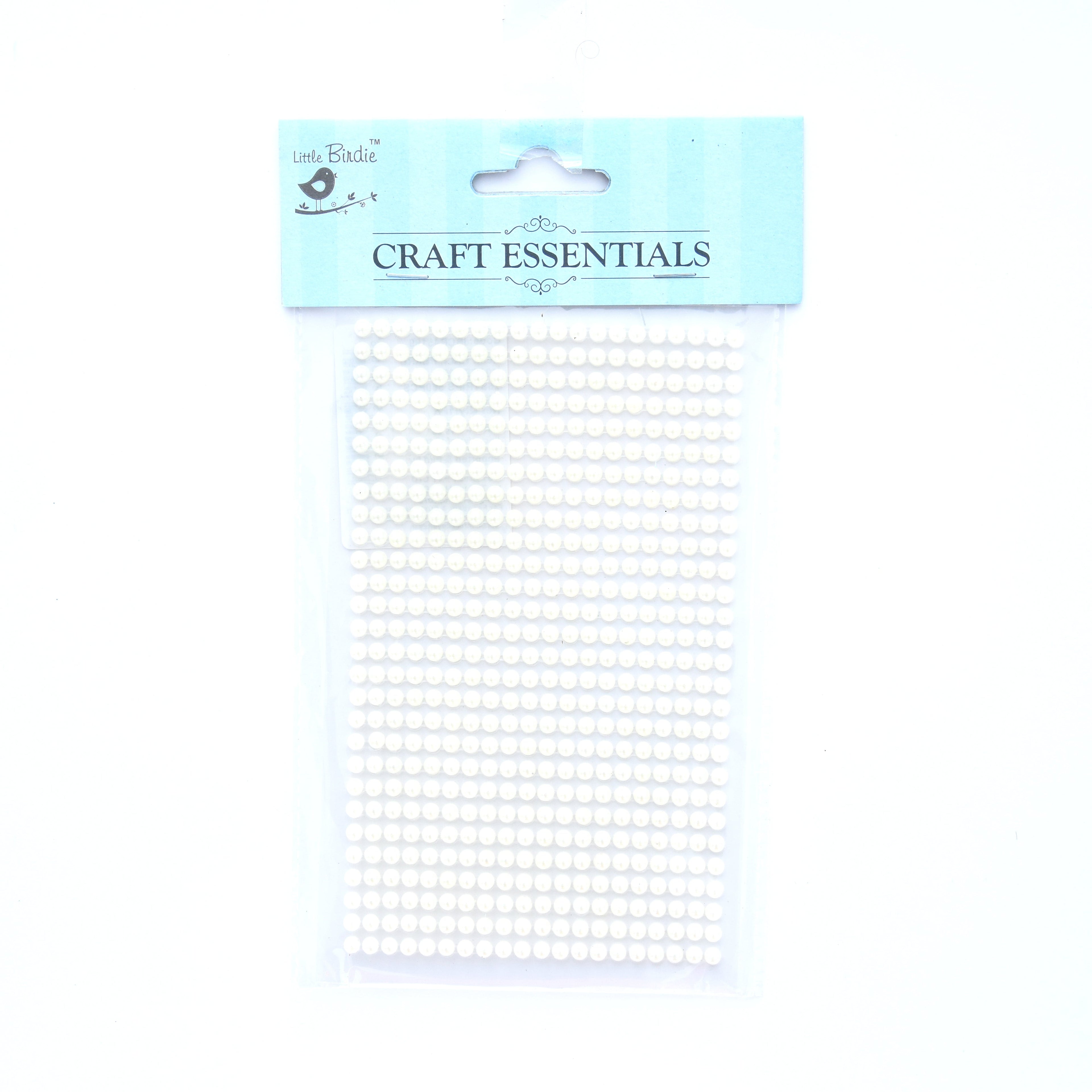Self-adhesive Half Pearl - White, 6mm, 260Pc