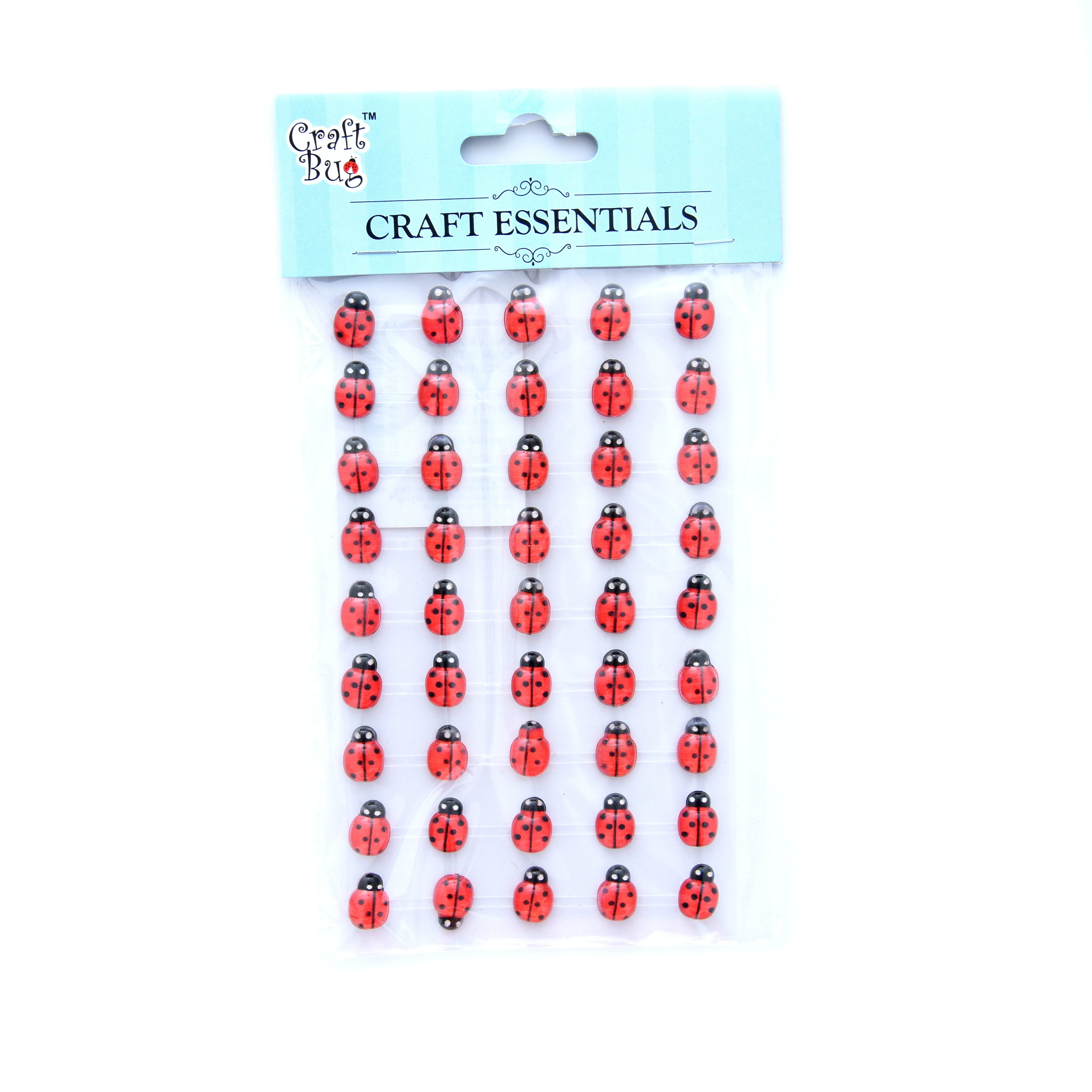 Mini Lady Bugs Strips - 13mm, 45Pc