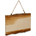 Wooden Natural Bark Rectangle W/Rope Approx L12 X W36Cm 1Pc Ib