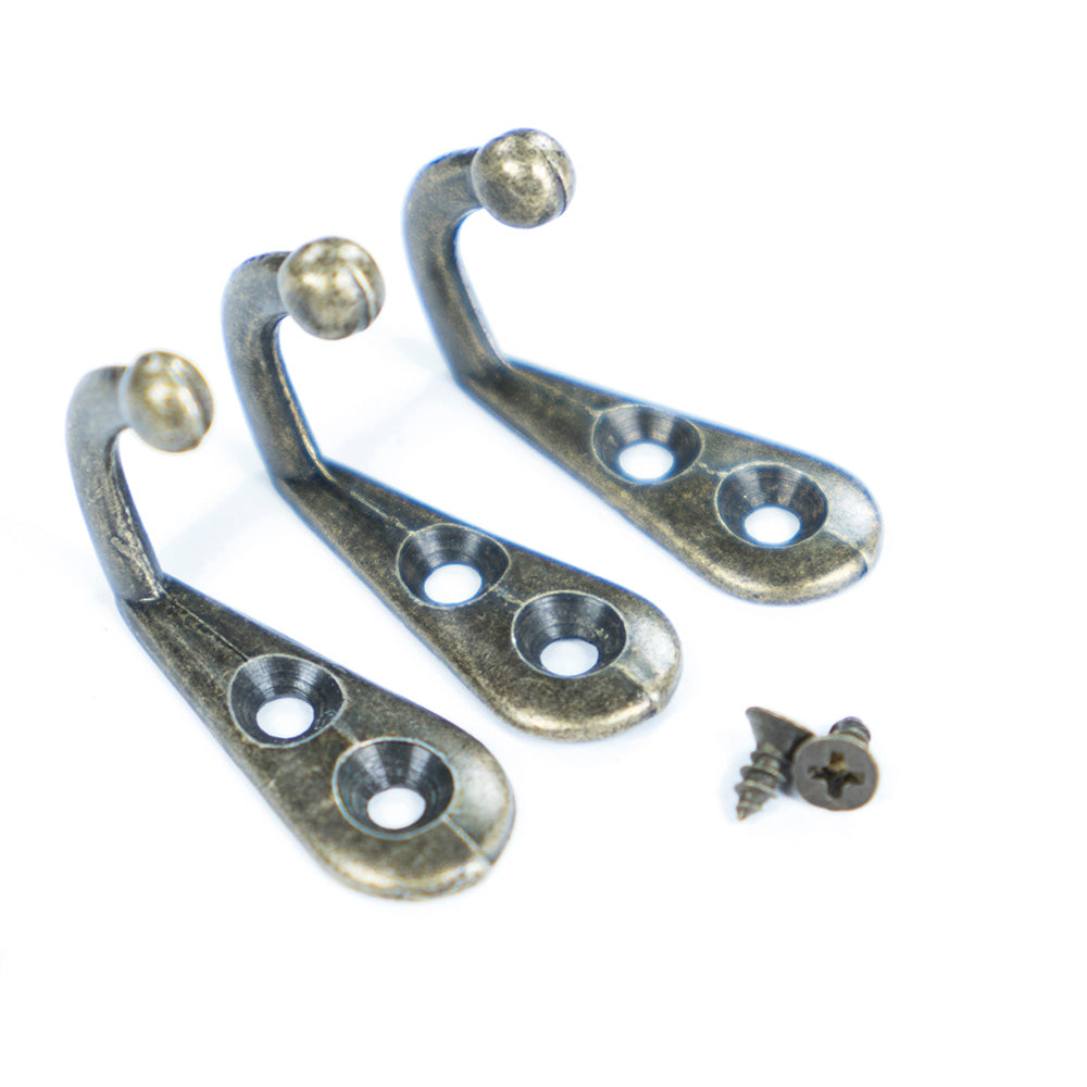 Multipurpose Hook With Screws2-Hole 3Pc Ib