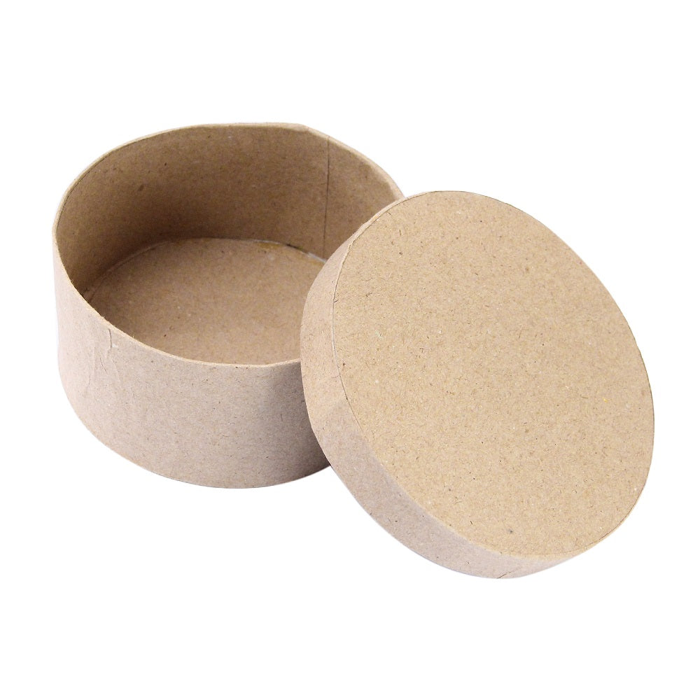 Kraft Box Round Shape Small L3 X D1.5Inch 1Pc Ib