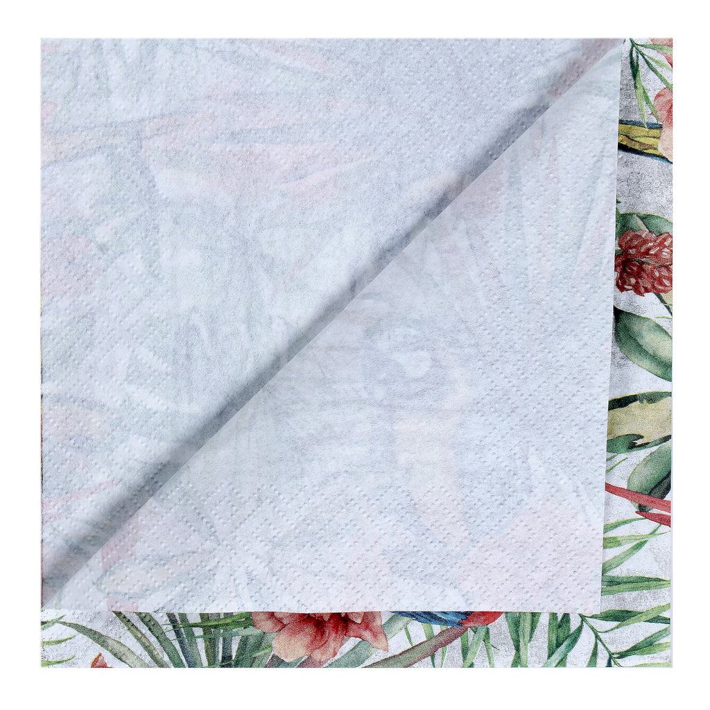 Decoupage Napkin Tropical Parrots 13x13Inch 3Ply 1Pc