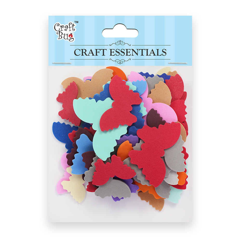 Die Cut Foam Butterflies 10 gms Asst 1Pk