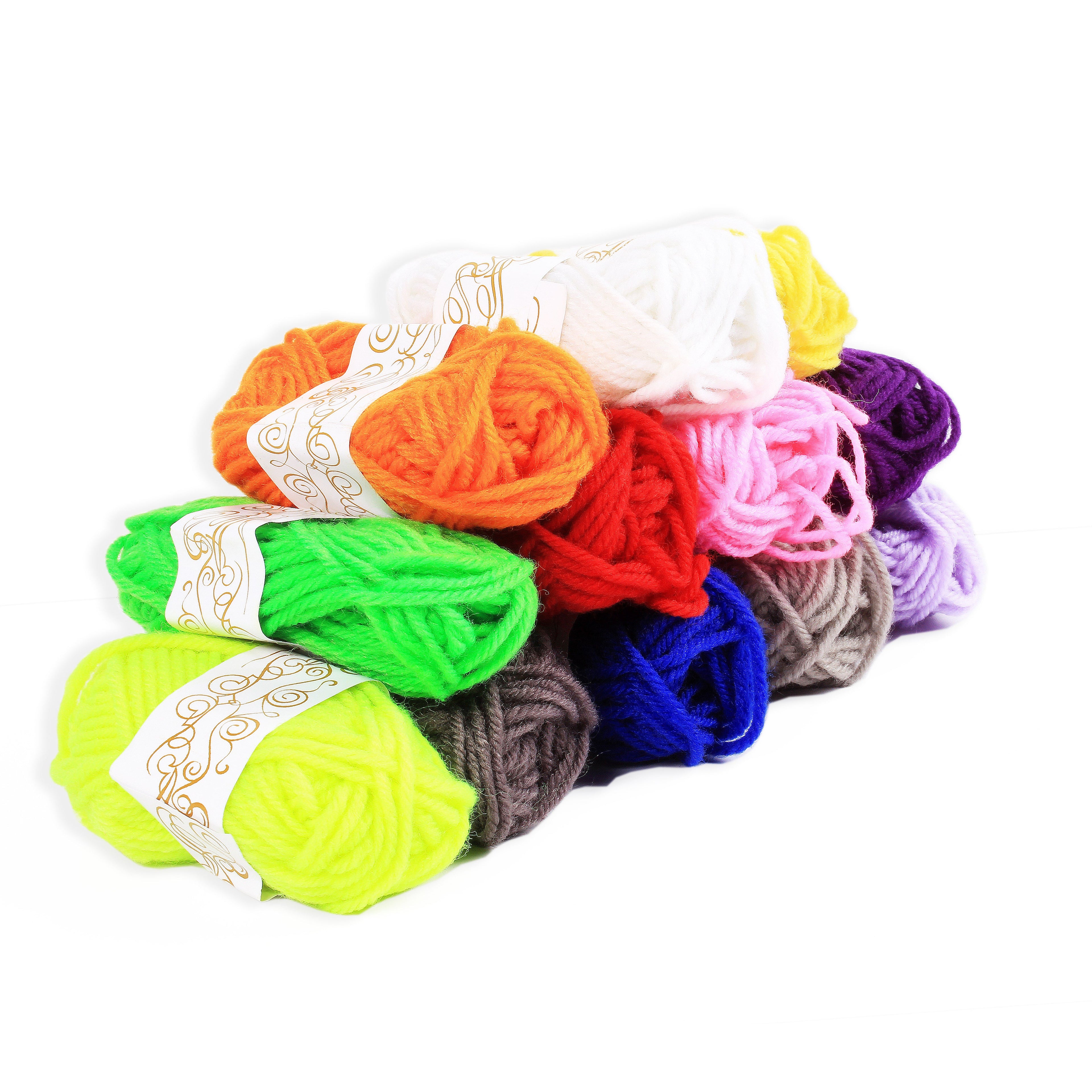 Multi Coloured Knitting Wool Yarn 4Ply 12Pcs In 1Pack