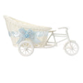 Rattan Bicycle W/Flower Basket Big Assorted Design 1pc