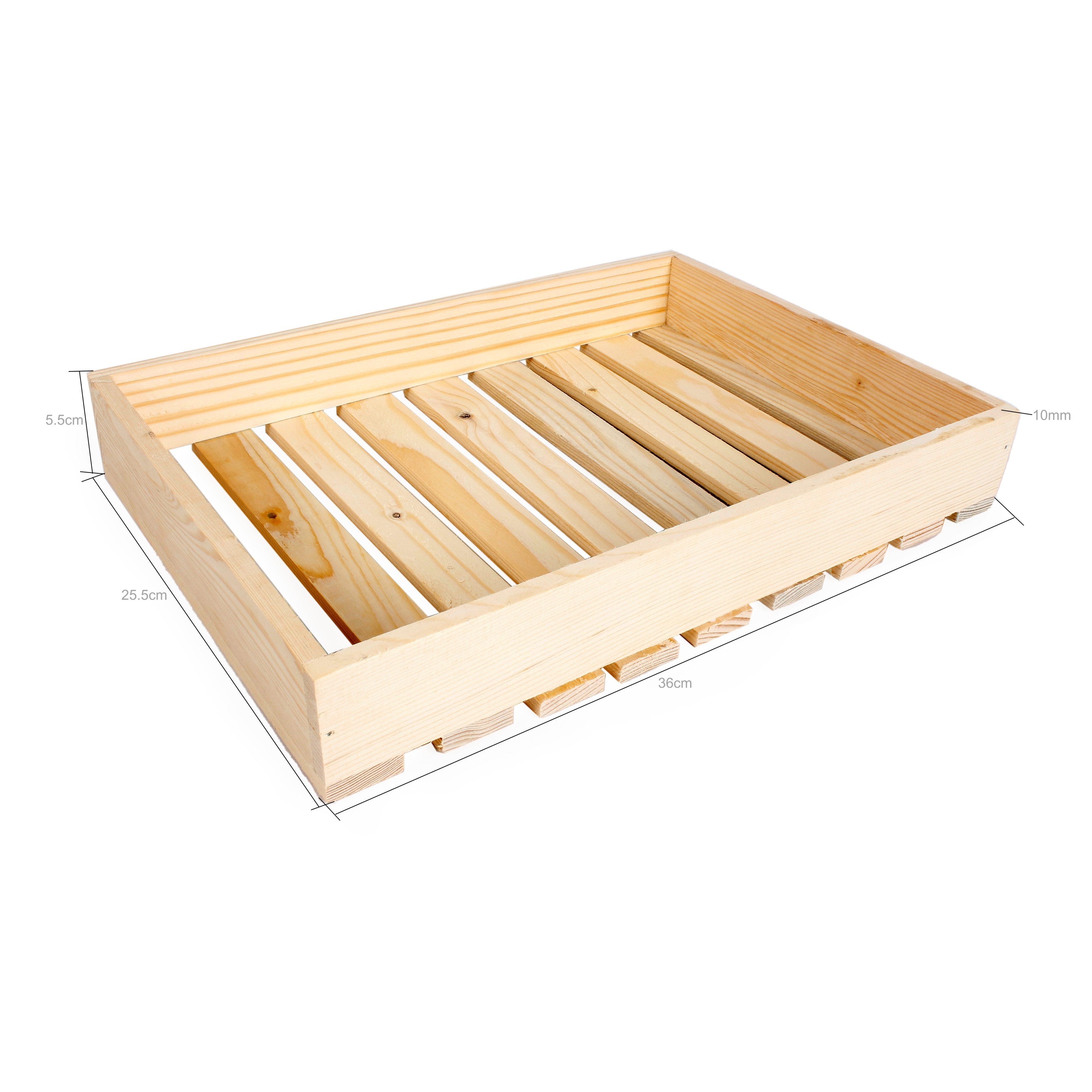 Wooden Multipurpose Slotted Serving Tray 10 X 14 X 2Inch 1Pc Ib