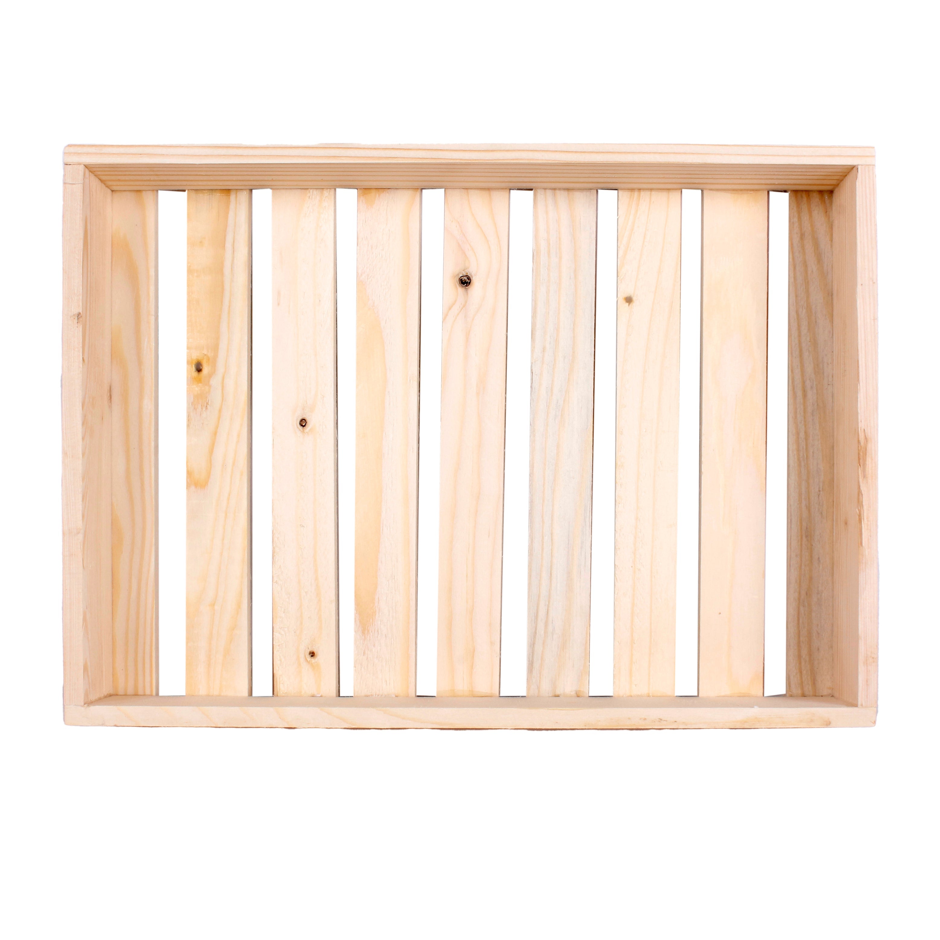 Wooden Multipurpose Slotted Serving Tray 10 X 14 X 2Inch 1Pc Ib