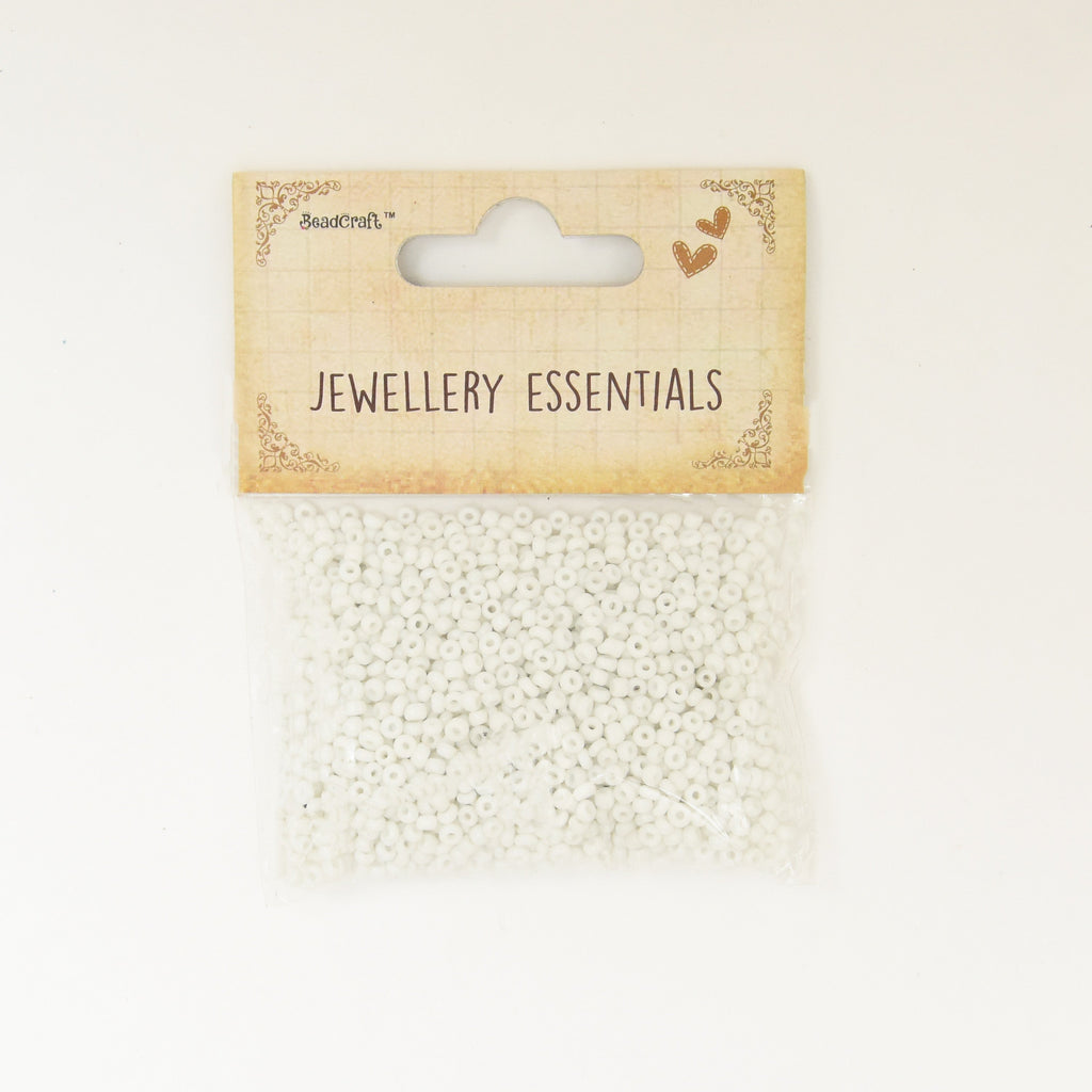 Seed Beads Opque White 30G Ib