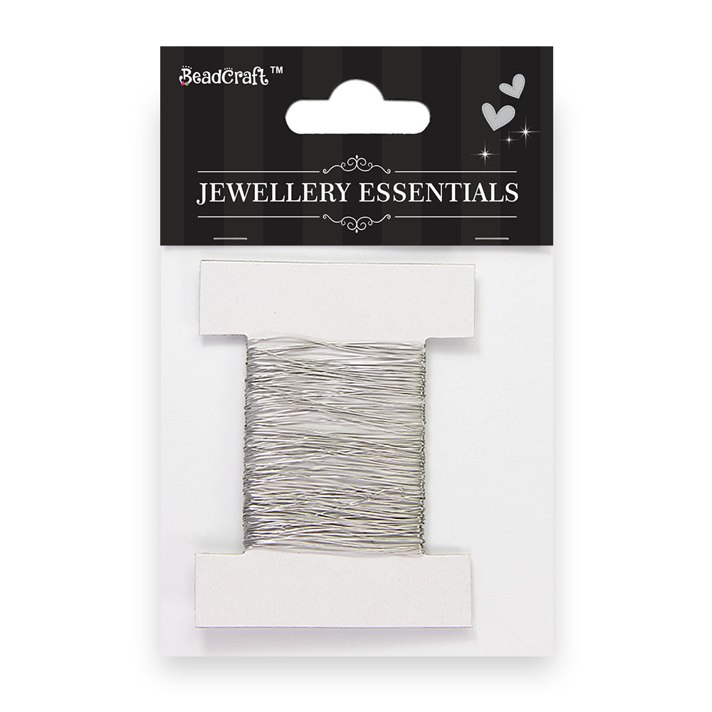 Beading Wire Thin Silver 10Mtr Ib