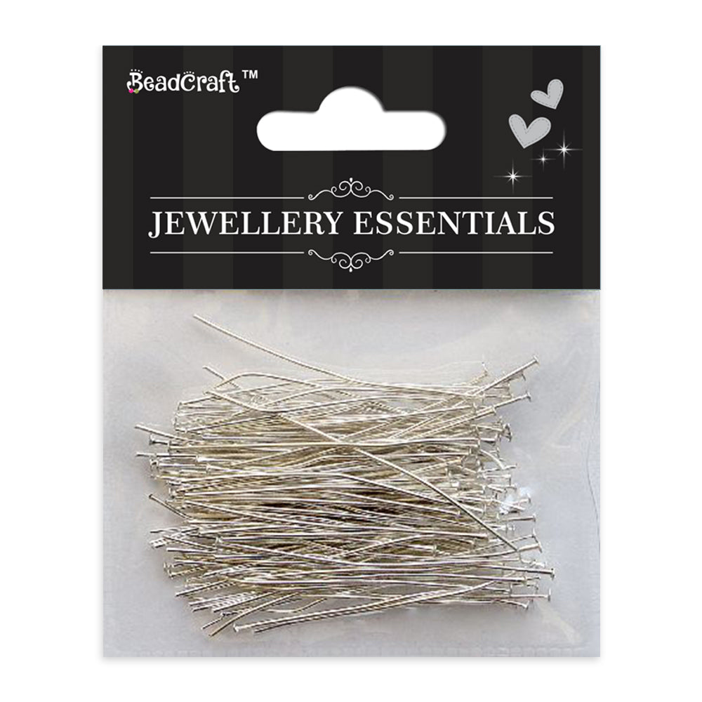 Findings Head Pin 50Mm Silver 25G