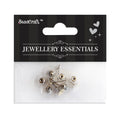 Findings Earring Post - Disk Silver 20Pc